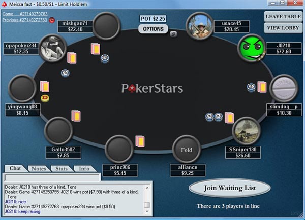 PokerStars Lobby